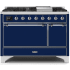 Ilve Majestic II Collection UM12FDQNS3MBCLP - 48 Inch Freestanding Dual Fuel Range with 8 Sealed Burners in Front View