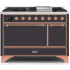 Ilve Majestic II Collection UM12FDQNS3MGPLP - 48 Inch Freestanding Dual Fuel Range with 8 Sealed Burners in Front View