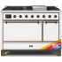 Ilve Majestic II Collection UM12FDQNS3RABLP - 48 Inch Freestanding Dual Fuel Range in Front View