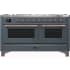 Ilve Majestic II Collection UM15FDNS3BGB - 60 Inch Freestanding Dual Fuel Range in Front View