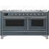 Ilve Majestic II Collection UM15FDNS3BGC - 60 Inch Freestanding Dual Fuel Range in Front View