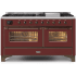 Ilve Majestic II Collection UM15FDNS3BUBLP - 60 Inch Freestanding Dual Fuel Range with 9 Sealed Burners in Front View