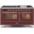 Ilve Majestic II Collection UM15FDNS3BUCLP - 60 Inch Freestanding Dual Fuel Range with 9 Sealed Burners in Front View