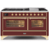 Ilve Majestic II Collection UM15FDNS3BUG - 60 Inch Freestanding Dual Fuel Range in Front View