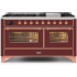 Ilve Majestic II Collection UM15FDNS3BUP - 60 Inch Freestanding Dual Fuel Range in Front View