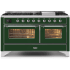 Ilve Majestic II Collection UM15FDNS3EGCLP - 60 Inch Freestanding Dual Fuel Range with 9 Sealed Burners in Front View