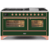 Ilve Majestic II Collection UM15FDNS3EGPLP - 60 Inch Freestanding Dual Fuel Range with 9 Sealed Burners in Front View