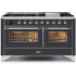 Ilve Majestic II Collection UM15FDNS3MGC - 60 Inch Freestanding Dual Fuel Range in Front View