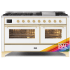 Ilve Majestic II Collection UM15FDNS3RAGLP - 60 Inch Freestanding Dual Fuel Range in Front View