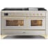 Ilve Majestic II Collection UM15FDNS3SSG - 60 Inch Freestanding Dual Fuel Range in Front View