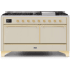 Ilve Majestic II Collection UM15FDQNS3AWG - 60 Inch Freestanding Dual Fuel Range in Front View