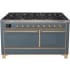 Ilve Majestic II Collection UM15FDQNS3BGG - 60 Inch Freestanding Dual Fuel Range in Front View