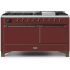 Ilve Majestic II Collection UM15FDQNS3BUBLP - 60 Inch Freestanding Dual Fuel Range with 9 Sealed Burners in Front View