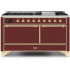 Ilve Majestic II Collection UM15FDQNS3BUG - 60 Inch Freestanding Dual Fuel Range in Front View