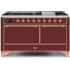 Ilve Majestic II Collection UM15FDQNS3BUPLP - 60 Inch Freestanding Dual Fuel Range with 9 Sealed Burners in Front View