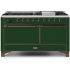 Ilve Majestic II Collection UM15FDQNS3EGBLP - 60 Inch Freestanding Dual Fuel Range with 9 Sealed Burners in Front View