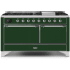 Ilve Majestic II Collection UM15FDQNS3EGC - 60 Inch Freestanding Dual Fuel Range in Front View
