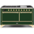 Ilve Majestic II Collection UM15FDQNS3EGG - 60 Inch Freestanding Dual Fuel Range in Front View