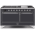 Ilve Majestic II Collection UM15FDQNS3MGC - 60 Inch Freestanding Dual Fuel Range in Front View
