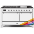 Ilve Majestic II Collection UM15FDQNS3RACLP - 60 Inch Freestanding Dual Fuel Range in Front View