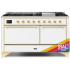 Ilve Majestic II Collection UM15FDQNS3RAGLP - 60 Inch Freestanding Dual Fuel Range in Front View