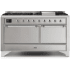 Ilve Majestic II Collection UM15FDQNS3SSC - 60 Inch Freestanding Dual Fuel Range in Front View