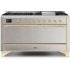 Ilve Majestic II Collection UM15FDQNS3SSG - 60 Inch Freestanding Dual Fuel Range in Front View