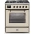 Ilve Majestic II Collection UM30DNE3AWBLP - 30 Inch Freestanding Dual Fuel Range in Front View