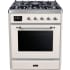 Ilve Majestic II Collection UM30DNE3AWCLP - 30 Inch Freestanding Dual Fuel Range in Front View