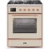 Ilve Majestic II Collection UM30DNE3AWP - 30 Inch Antique White Natural Gas Freestanding Range