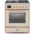 Ilve Majestic II Collection UM30DNE3AWPLP - 30 Inch Freestanding Dual Fuel Range in Front View