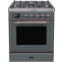 Ilve Majestic II Collection UM30DNE3BGB - 30 Inch Freestanding Dual Fuel Range in Front View