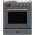 Ilve Majestic II Collection UM30DNE3BGB - 30 Inch Freestanding Dual Fuel Range in Front View