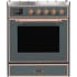Ilve Majestic II Collection UM30DNE3BGP - 30 Inch Freestanding Dual Fuel Range in Front View