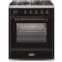 Ilve Majestic II Collection UM30DNE3BKBLP - 30 Inch Freestanding Dual Fuel Range in Front View
