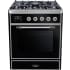 Ilve Majestic II Collection UM30DNE3BKCLP - 30 Inch Freestanding Dual Fuel Range in Front View