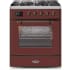 Ilve Majestic II Collection UM30DNE3BUB - 30 Inch Burgundy Natural Gas Freestanding Range