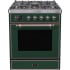 Ilve Majestic II Collection UM30DNE3EGBLP - 30 Inch Freestanding Dual Fuel Range in Front View