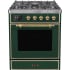 Ilve Majestic II Collection UM30DNE3EGGLP - 30 Inch Freestanding Dual Fuel Range in Front View