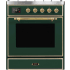 Ilve Majestic II Collection UM30DNE3EGGLP - 30 Inch Freestanding Dual Fuel Range in Front View