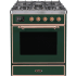 Ilve Majestic II Collection UM30DNE3EGPLP - 30 Inch Freestanding Dual Fuel Range in Front View