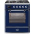 Ilve Majestic II Collection UM30DNE3MBC - 30 Inch Midnight Blue Natural Gas Freestanding Range