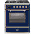Ilve Majestic II Collection UM30DNE3MBGLP - 30 Inch Freestanding Dual Fuel Range in Front View