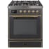 Ilve Majestic II Collection UM30DNE3MGG - 30 Inch Matte Graphite Natural Gas Freestanding Range