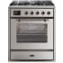 Ilve Majestic II Collection UM30DNE3SSB - 30 Inch Stainless Steel Natural Gas Freestanding Range
