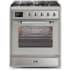 Ilve Majestic II Collection UM30DNE3SSC - 30 Inch Stainless Steel Natural Gas Freestanding Range