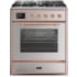 Ilve Majestic II Collection UM30DNE3SSP - 30 Inch Stainless Steel Natural Gas Freestanding Range