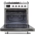Ilve Majestic II Collection UM30DNE3WHCLP - 30 Inch Freestanding Dual Fuel Range in Opened View