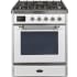 Ilve Majestic II Collection UM30DNE3WHC - 30 Inch White Natural Gas Freestanding Range