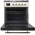 Ilve Majestic II Collection UM30DNE3WHGLP - 30 Inch Freestanding Dual Fuel Range in Opened View